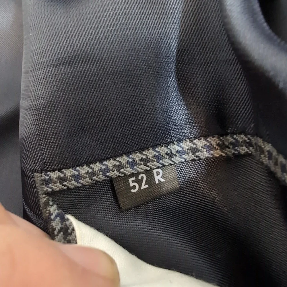 Baracuta‎ 100% Wool Gray Blue Houndstooth Blazer Sport Jacket 52R
